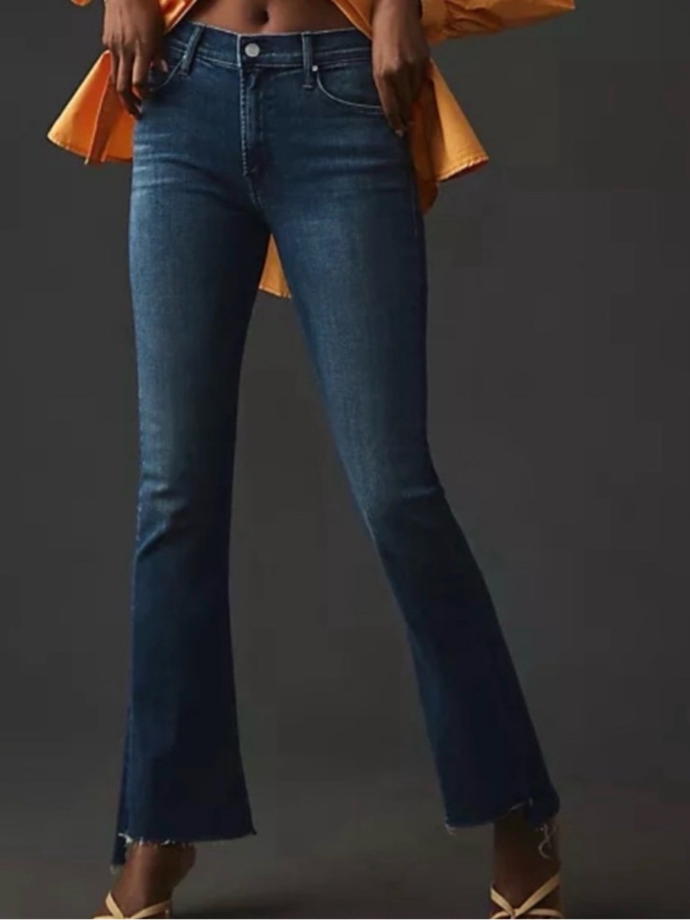 MOTHER Runaway Step Fray Women's Flare Jeans - Classic Stretch Denim